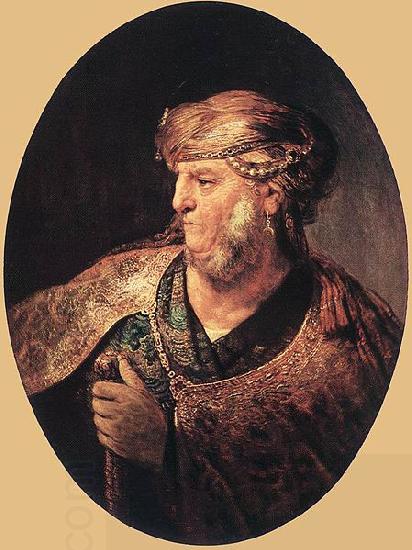 REMBRANDT Harmenszoon van Rijn Portrait of a Man in Oriental Garment China oil painting art